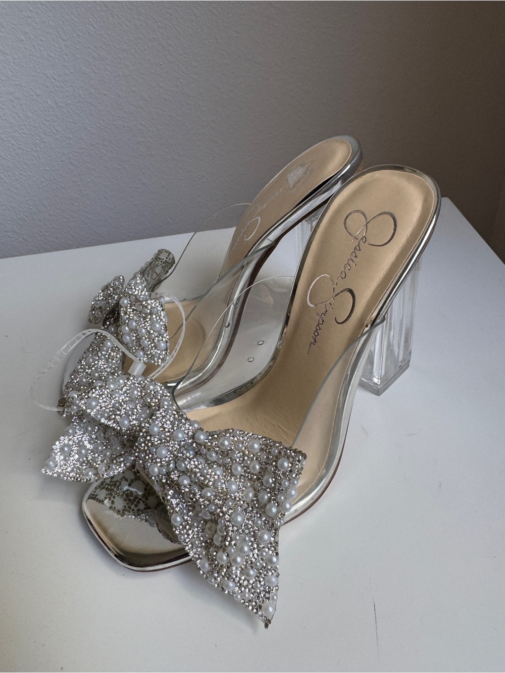 NWT Jessica Simpson Saidah Block Heel Mule In Clear Sz 6 (no original box) - Picture 5 of 8